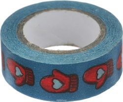 Скотч декоративный ScrapBerry's "Рукавички", 1,5 х 800 см