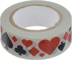 Скотч декоративный ScrapBerry's "Карты", 1,5 х 800 см