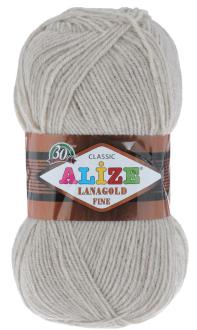 Пряжа для вязания Alize "Lanagold Fine", цвет: серо-бежевый (152), 390 м, 100 г, 5 шт