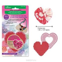 Пластиковое устройство для создания сердечек из ткани (бол.) Clover. 8705