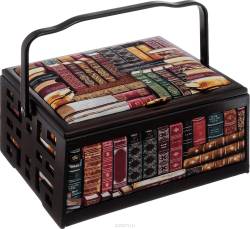 Шкатулка для рукоделия RTO "Книги", с вкладышем, 28 х 20,5 х 15,5 см