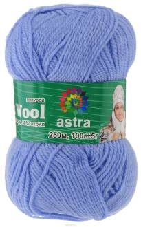 Пряжа для вязания Астра "Mix Wool", цвет: голубой, 250 м, 100 г, 3 шт