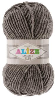 Пряжа для вязания Alize "Lana Gold Plus", цвет: серо-коричневый (240), 140 м, 100 г, 5 шт