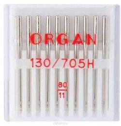 Иглы для швейных машин "Organ", универсальные, № 80, 10 шт