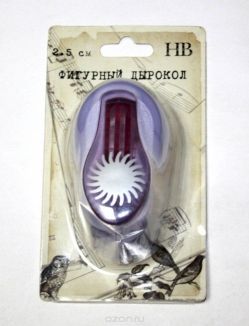 Дырокол фигурный Hobbyboom "Солнце-василек", №88, цвет: сиреневый, 2,5 см
