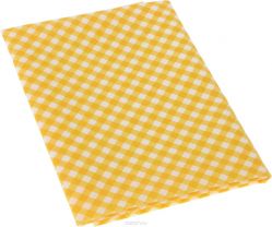 Ткань для пэчворка Артмикс "Клетка", цвет: желтый, белый, 48 x 50 см