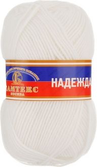 Пряжа для вязания Камтекс "Надежда", цвет: белый (205), 220 м, 100 г, 10 шт