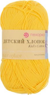 Пряжа для вязания Пехорка "Детский хлопок", цвет: желток (12), 330 м, 100 г, 5 шт