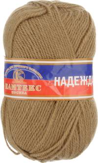 Пряжа для вязания Камтекс "Надежда", цвет: темно-бежевый (077), 220 м, 100 г, 10 шт