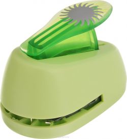 Дырокол фигурный Hobbyboom "Солнце-василек", №88, цвет: салатовый, 2,5 см