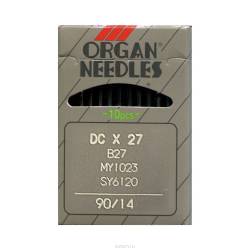 Иглы для промышленных швейных машин "Organ", DCx27/90, 10 шт