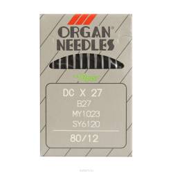 Иглы для промышленных швейных машин "Organ", DCx27/80, 10 шт