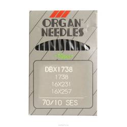 Иглы для промышленных швейных машин "Organ", DBx1/70 SES, 10 шт