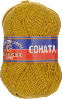 Пряжа для вязания Камтекс "Соната", цвет: горчица (033), 250 м, 100 г, 10 шт