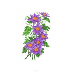 Канва с нанесенным рисунком для вышивания Матренин Посад "Клематисы", 24 х 35 см. 744
