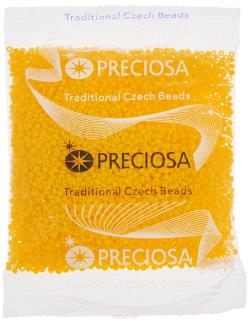 Бисер Preciosa "Ассорти", матовый, цвет: желтый, 10/0, 50 г. 163142