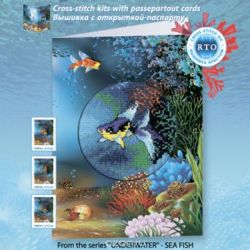 Набор для вышивания крестом RTO "Подводный мир. Морская рыбка", 10 х 10 см