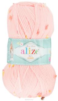 Пряжа для вязания Alize "Baby Flower", цвет: розовый, желтый, оранжевый (5392), 210 м, 100 г, 5 шт
