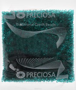 Бисер Preciosa "Ассорти", прозрачный, цвет: изумрудный (22), 10/0, 50 г