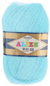 Пряжа для вязания Alize "Angora Real", цвет: светло-голубой (346), 480 м, 100 г, 5 шт