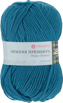 Пряжа для вязания Пехорка "Зимняя премьера", цвет: морская волна (14), 150 м, 100 г, 10 шт