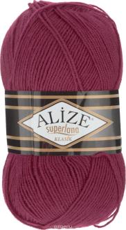 Пряжа для вязания Alize "Superlana Klasik", цвет: бордовый (390), 280 м, 100 г, 5 шт