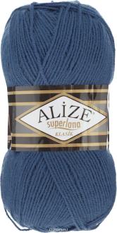 Пряжа для вязания Alize "Superlana Klasik", цвет: синий (93), 280 м, 100 г, 5 шт