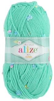 Пряжа для вязания Alize "Baby Flower", цвет: зеленый, желтый (5386), 210 м, 100 г, 5 шт