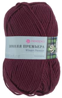 Пряжа для вязания Пехорка "Зимняя премьера", цвет: темно-бордовый (323), 150 м, 100 г, 10 шт