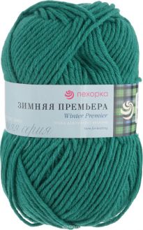 Пряжа для вязания Пехорка "Зимняя премьера", цвет: изумруд (335), 150 м, 100 г, 10 шт