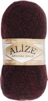 Пряжа для вязания Alize "Angora Gold", цвет: бордовый, черный (705), 550 м, 100 г, 5 шт