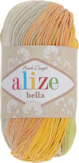 Пряжа для вязания Alize "Bella Batik", цвет: янтарный, серый, белый (5559), 180 м, 50 г, 5 шт