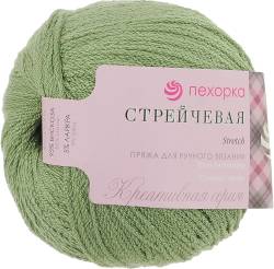 Пряжа для вязания Пехорка "Стрейчевая", цвет: зеленое яблоко (09), 250 м, 50 г, 10 шт
