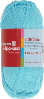 Пряжа для вязания "Ландыш", цвет: светлая бирюза (1430), 115 м, 50 г, 10 шт