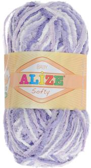 Пряжа для вязания Alize "Softy", цвет: сиреневый, фиолетовый, белый (51627), 115 м, 50 г, 5 шт