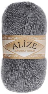 Пряжа для вязания Alize "Angora Gold", цвет: черный, серый (700), 550 м, 100 г, 5 шт