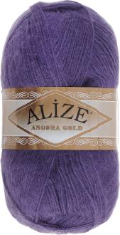 Пряжа для вязания Alize "Angora Gold", цвет: темно-фиолетовый (84), 550 м, 100 г, 5 шт