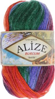 Пряжа для вязания Alize "Burcum Batik", цвет: оранжевый, фуксия, зеленый (4343), 210 м, 100 г, 5 шт