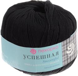 Пряжа для вязания Пехорка "Успешная", цвет: черный (02), 220 м, 50 г, 10 шт