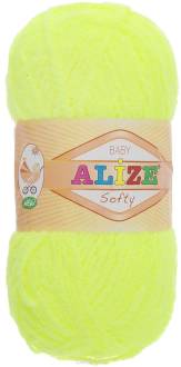 Пряжа для вязания Alize "Softy", цвет: неоновый желтый (552), 115 м, 50 г, 5 шт