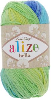 Пряжа для вязания Alize "Bella Batik", цвет: голубой, зеленый, салатовый (4150), 180 м, 50 г, 5 шт
