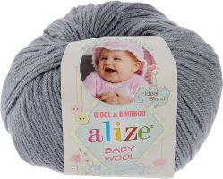 Пряжа для вязания Alize "Baby Wool", цвет: серый (119), 175 м, 50 г, 10 шт