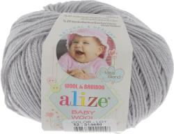 Пряжа для вязания Alize "Baby Wool", цвет: светло-серый (52), 175 м, 50 г, 10 шт