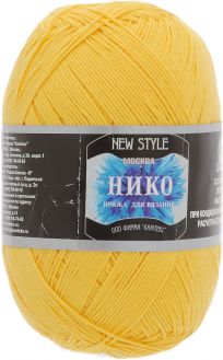 Пряжа для вязания Камтекс "Нико", цвет: желтый (104), 500 м, 100 г, 10 шт