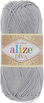 Пряжа для вязания Alize "Diva", цвет: светло-серый (355), 350 м, 100 г, 5 шт