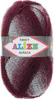 Пряжа для вязания Alize "Rainbow Alpaca Fancy", цвет: серый, бордовый (1330), 875 м, 350 г