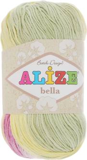 Пряжа для вязания Alize "Bella Batik", цвет: розовый, зеленый, желтый (4591), 180 м, 50 г, 5 шт