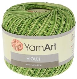 Пряжа для вязания YarnArt "Violet", цвет: зеленый, салатовый (0188), 282 м, 50 г, 6 шт