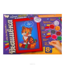 Набор для творчества Danko Toys "Набор для вышивания бисером и лентами. Котенок".1047517