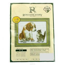 Набор для вышивания крестом Romantic Story "Друзья", 35 x 29 см